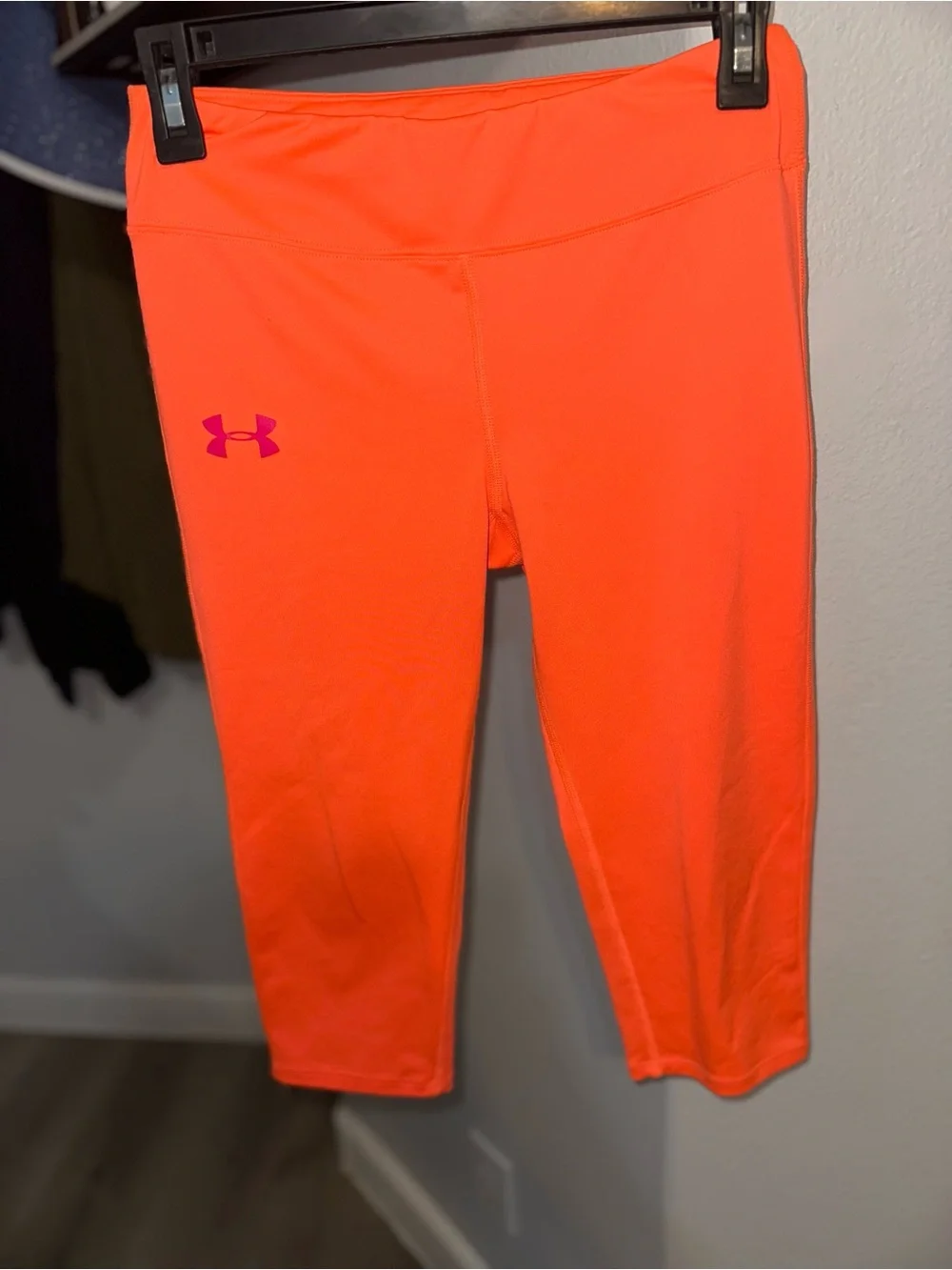 Under Armour Girls Bright Orange Athletic Leggings